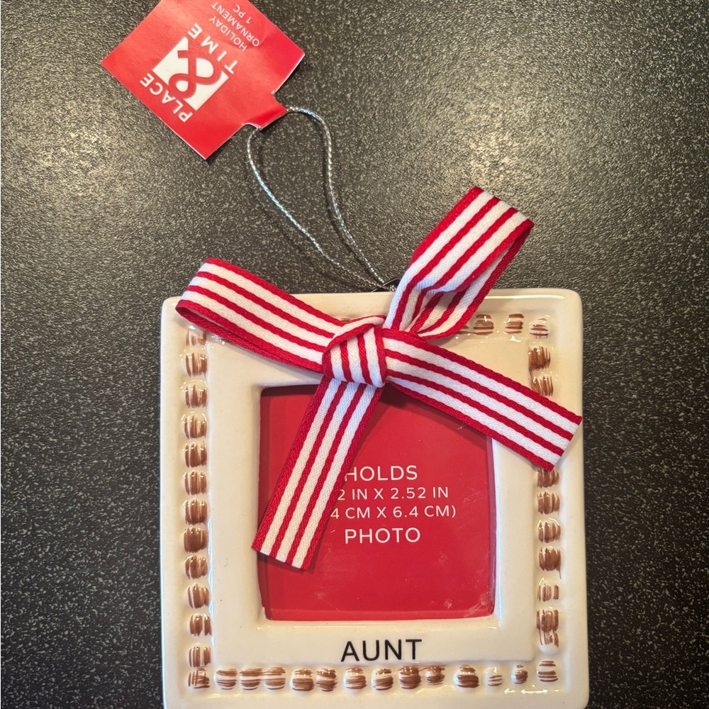 Best Aunt Photo Frame Ornament